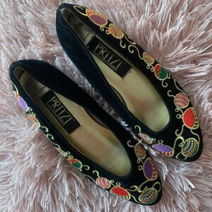 Vintage Christmas Festive Pritzi Holiday Flats